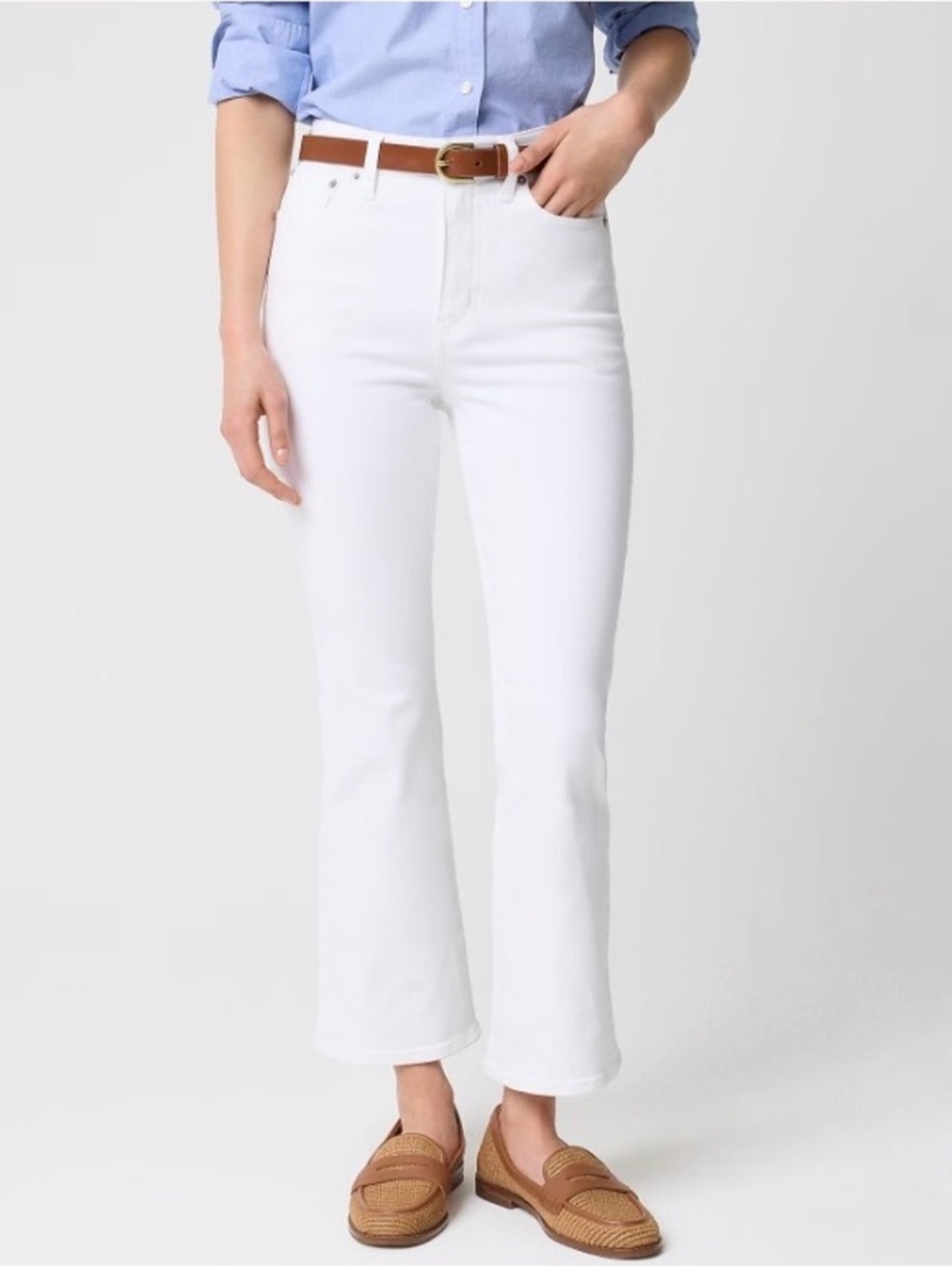 J. Crew White Ankle Flare Jeans NWT!